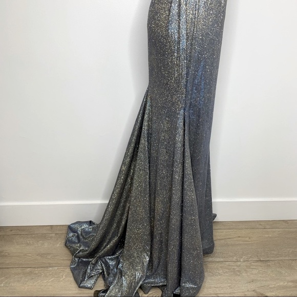 Mac Duggal mermaid gown ball gown prom homecoming formal maxi 4 iridescent - Picture 6 of 14